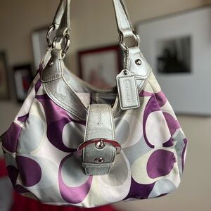 Coach Satin Hobo-Style Shoulder Bag